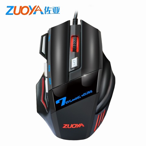 ZUOYA 5500 DPI Souris De Jeu à 7 Boutons LED Filaire Optique USB Souris de Jeu Souris Silencieux/son Souris Pour Ordinateur PC Pro Gamer ► Photo 1/6