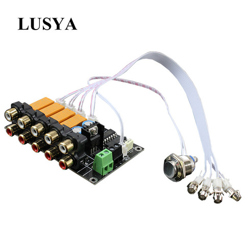 Lusya 4 voies Audio commutateur entrée panneau de sélection bouton tactile entrée cc ou ca 2.0 canaux stéréo Source carte de commutation B9-001 ► Photo 1/6