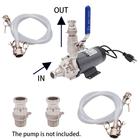 Pompe de transfert Camlock, Kit à connexion rapide, accessoires pour pompe de brassage à domicile de qualité alimentaire en Silicone et acier inoxydable 304 ► Photo 1/2