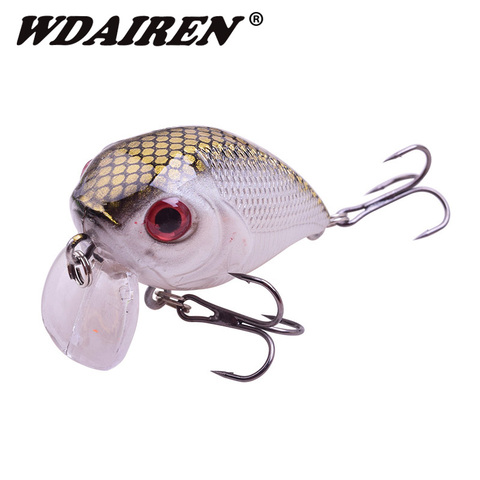 1 pcs Mini manivelle leurre de pêche 5 cm 7g Chubby Spinner Topwater leurre Crankbait 3D Yeux Dur appâts basse l'eau Ménés pêche ► Photo 1/6