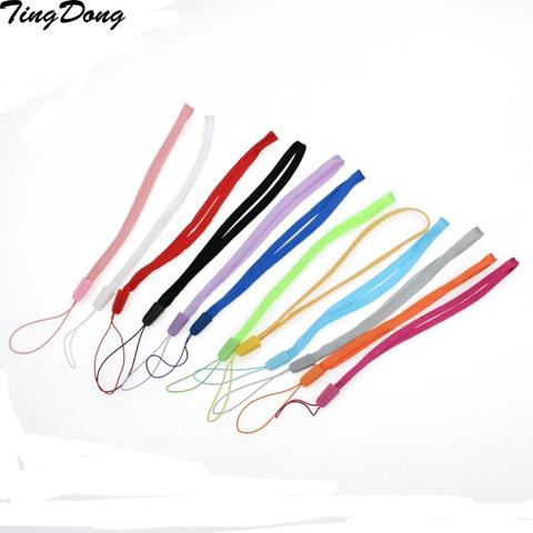 12x court coloré main poignet lanière sangle pour Mp3 4 USB clé lecteur Flash porte-clés ID Badge support téléphone portable lanière 17.5cm ► Photo 1/6