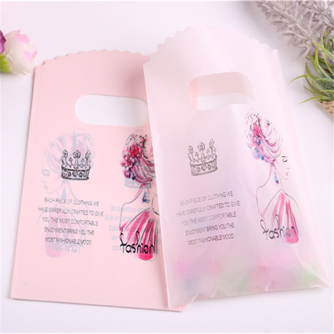 Sacs d'emballage rose de luxe avec couronne, lot de 50 pièces, 9x15cm, pour cadeau d'anniversaire, vente en gros ► Photo 1/6