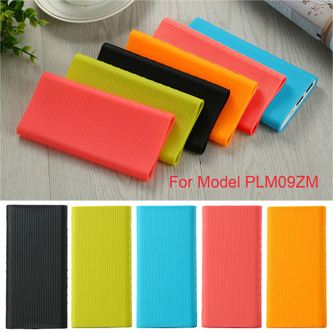 Coque de protection en Silicone souple, à rayures verticales, antidérapante, pour Xiaomi Mi Power Bank 2 10000mAh, double Port USB ► Photo 1/6