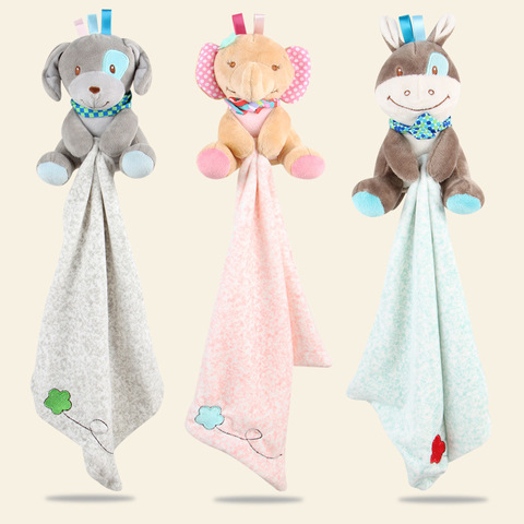 Mignon bébé peluche hochet lapin ours apaisant serviette nouveau-né poupées jouets infantile doux sécurité couverture sommeil compagnon jouets en peluche ► Photo 1/6