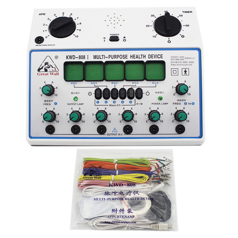 Stimulateur d'acupuncture électrique KWD808-I, stimulateur de muscle nerveuse électrique à 6 canaux, Patch de sortie, masseur de soins ► Photo 1/6