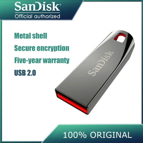 SanDisk – mini clé usb 2.0 CZ71, support à mémoire de 16gb 32 gb 64GB, lecteur flash Original ► Photo 1/6