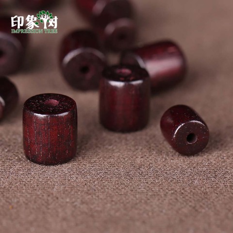 Perles bouddhistes en bois de santal rouge naturel, 6x6/8x8mm, fabrication de bijoux, bricolage ► Photo 1/5