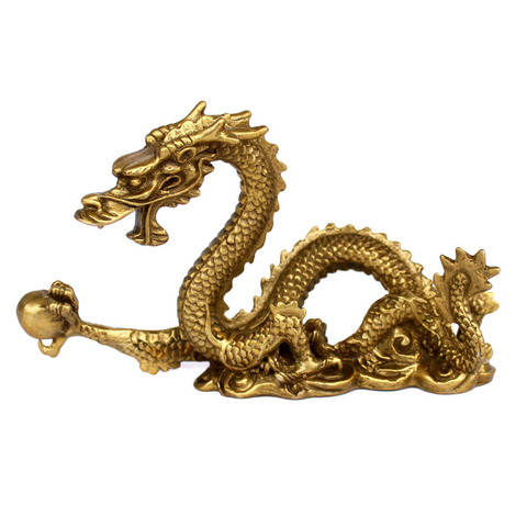 Dragon lumineux, ameublement pour la maison, en cuivre massif, Feng Shui, artisanat de décoration, dragon du zodiaque ► Photo 1/4