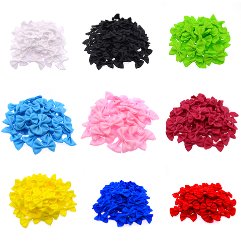 100 Pcs/lot Mini Small Ribbon Pet Bowknot Craft ONLY BOW NO CLIPS DIY Bow Tie Wedding Decor Hair Accessories ► Photo 1/6