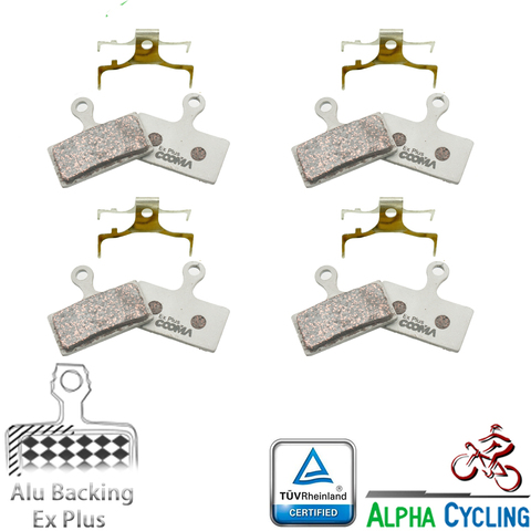 Plaquettes de freins à disque hydrauliques de vélo, en alliage Alu, 4 Pr, pour Shimano XT M8000, M785, M965, M615, SLX, M675, M615 ► Photo 1/5