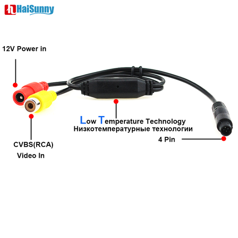 Câble de Conversion vidéo de voiture à 4 broches vers RCA, prise CVBS pour caméra de recul DVR ► Photo 1/5