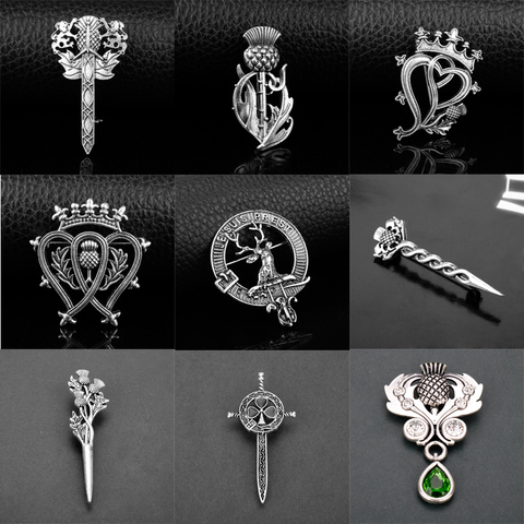 Vintage bijoux broche broche chardon écossais broches pour femmes hommes Outlander Viking Celtics noeud broche épinglettes accessoire ► Photo 1/6