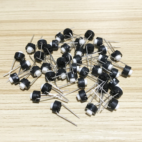 Micro-interrupteur momentané pour tête blanche, bouton-poussoir Tactile, DIP 6x6x5mm, 6x6x5mm ► Photo 1/2
