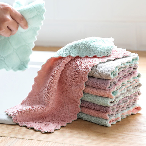 Luluhut – serviettes de cuisine en microfibre, 8 pièces/lot, tissu absorbant plus épais pour le nettoyage, lingettes de table en microfibre ► Photo 1/6