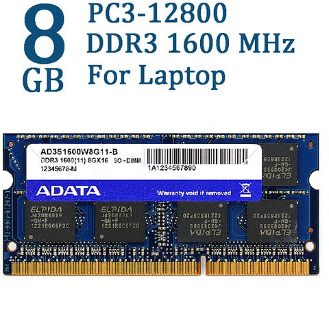 Mémoire d'ordinateur portable fairy DDR3 DDR3L 2 GB 4 GB 8 GB 1600 MHz Ram SO DIMM 204 pin 1600 1333 pour Lenovo ThinkPad HP 1.5 V PC3-12800u RAMs ► Photo 1/5
