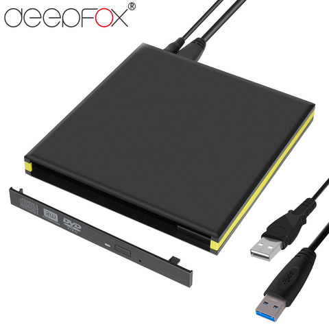 DeepFox – boîtier RW pour CD/DVD externe, USB 3.0, 12.7mm, SATA, lecteur optique pour ordinateur portable, sans pilote ► Photo 1/6