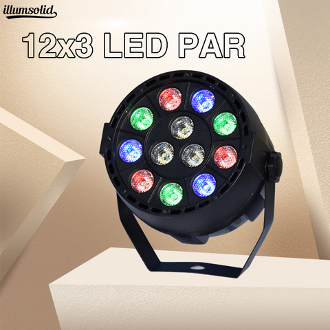 LED Par 12x3w RGBW avec DMX512 pour Club Disco DJ son activé boule Disco lumière de scène lumière de noël projecteur Dj Club Par ► Photo 1/6