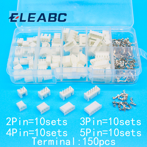 40 ensembles Kit dans la boîte 2p 3p 4p 5 broches 2.54mm pas Terminal/boîtier/connecteur d'en-tête broche connecteurs de fil adaptateur XH Kits ► Photo 1/6