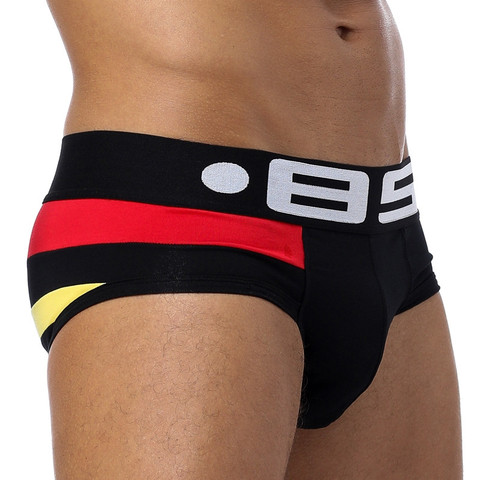 Sous-vêtements de marque pour hommes, slips respirants et Sexy, 5 couleurs, B113 ► Photo 1/6