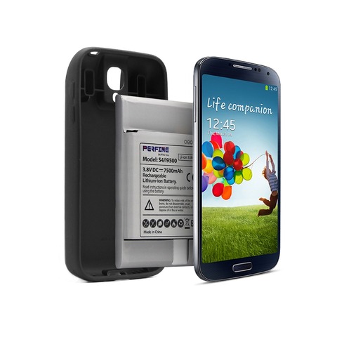 I9500 batterie de remplacement B600BC/BE pour Samsung Galaxy S4 i9505 batterie étendue NFC 7500 mAh + coque de protection complète TPU noir ► Photo 1/6