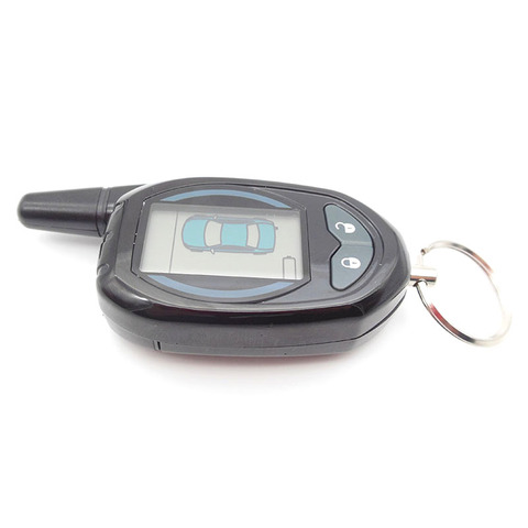 Porte-clés de télécommande LCD ZX1055, système d'alarme de voiture bidirectionnel, pour la sécurité des véhicules Version russe ► Photo 1/4