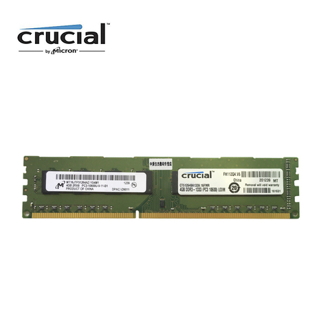 Crucial DDR3, 4G 1333MHZ, 1.5V, CL9 PC3-10600U, 240 broches, 8G = 2pc x 4G ordinateur de bureau de mémoire RAM ► Photo 1/1