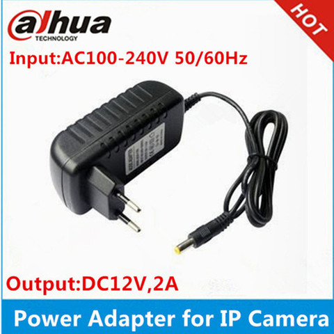 DC12V 2A Ue plug Adaptateur d'alimentation dahua caméra ip Hikvision ip caméra ► Photo 1/4