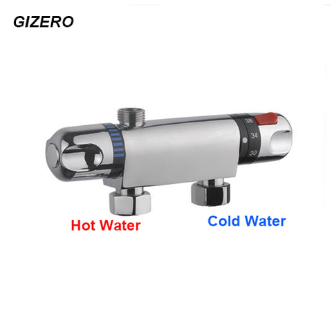 GIZERO-robinet de douche à mitigeur thermostatique, robinet de douche, montage mural avec contrôle de la température, grue thermostat ZR974 ► Photo 1/6