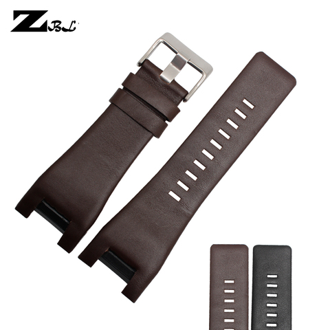 Bracelet de montre en cuir véritable, 32x18mm, pour montre diesel DZ1216 DZ4246 DZ4247 DZ287 ► Photo 1/6