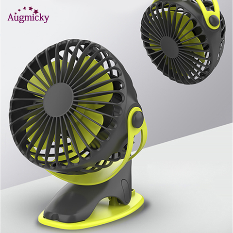 Mini ventilateur USB rotatif à 360 degrés, refroidisseur, Rechargeable, 4000mAh, 4 vitesses, pour bureau ► Photo 1/6