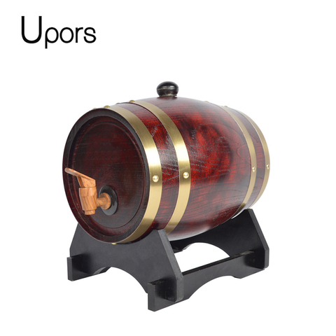 UPORS – tonneau en bois de chêne 1.5/3l, équipement de brassage de bière, distributeur de tonneau de vin Vintage pour Pot de rm, Whisky ► Photo 1/6