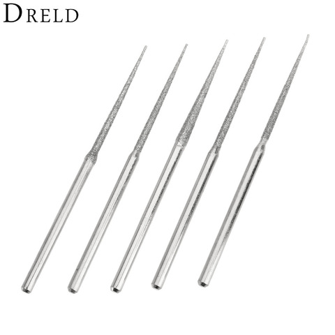 Accessoires Dremel Mini perceuse diamant tête de meulage 3mm, tige outil de meulage pour outil rotatif, pointe trigonométrique, 5 pièces ► Photo 1/6