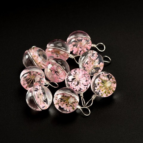 Chaîne de perles de verre en fleurs faites à la main, non en cristal pour boucles d'oreilles, Bracelet ras du cou, collier, fabrication de bijoux, 0a4 #365, 12 #5 pièces ► Photo 1/2