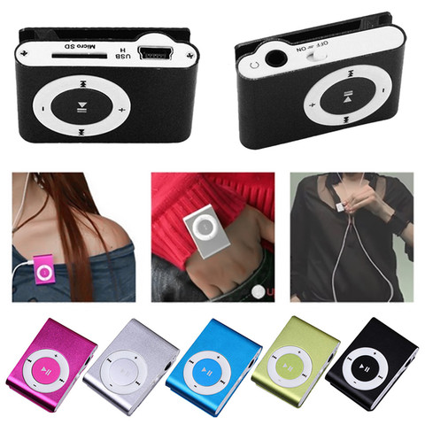 FGHGF – mini lecteur mp3 portable en métal, lecteur de musique numérique, avec fente pour carte TF/SD, pour course à pied ► Photo 1/6