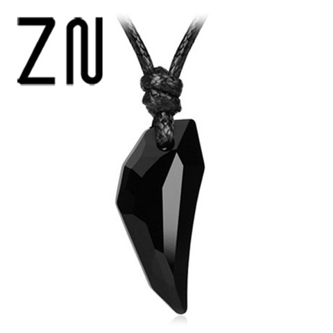 ZN-collier pendentif de Couple en cristal pour femmes et hommes, clavicule courte, Version coréenne à la mode, 2022 ► Photo 1/6