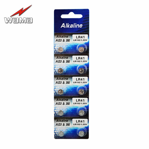 Batterie de montre Wama AG3 1.5V, piles boutons LR41 192 L736 392, piles alcalines, lampe colorée, livraison directe, 10 pièces/lot ► Photo 1/1