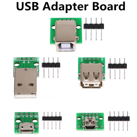Adaptateur Micro USB vers DIP, connecteur femelle, 5 broches, convertisseur PCB de Type B, carte de commutation platine de prototypage/USB-01, siège mère SMT ► Photo 1/6