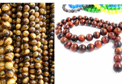 4 6 8 10 12mm perles rondes en œil de tigre rouge marron perles en pierre naturelle entretoise perles en vrac pour Bracelet à bricoler soi-même bijoux ► Photo 1/1