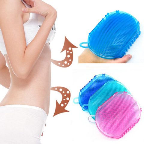 Gants de Massage en Silicone doux, 1 pièce, pour peler le corps, brosse de bain, gants exfoliants, brosse pour les pieds, nettoyant pour le corps ► Photo 1/1