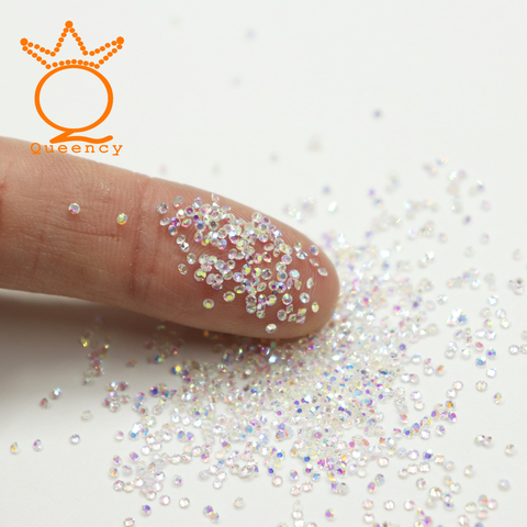 Strass en cristal de Zircon de petite taille, 1.2mm, Micro, couleurs AB, pour Nail Art, qualité AAA, pour la décoration des ongles ► Photo 1/6