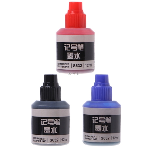 12ml imperméable à l'eau instantanément sec Graffiti peinture stylo huile encre recharge pour stylos marqueurs ► Photo 1/1