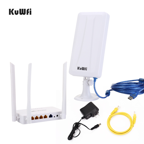 KuWFi-routeur wi-fi sans fil 300 mb/s, avec adaptateur USB haute puissance 300 mb/s, un ensemble pour l'extension du Signal Wifi, pour 32 utilisateurs ► Photo 1/6