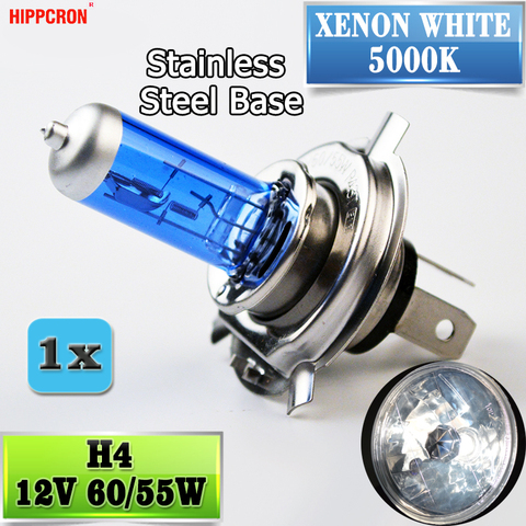 Hip cron – lampe halogène H4 12V 60/55W, ampoule de phare de voiture 5000K, bleu foncé, Super blanc ► Photo 1/4