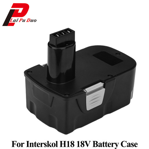 Boîtier de batterie pour outils électriques Interskol H18 18 18V, sans batterie, sans cellules, pour perceuse, batterie Rechargeable, coque en plastique ► Photo 1/4