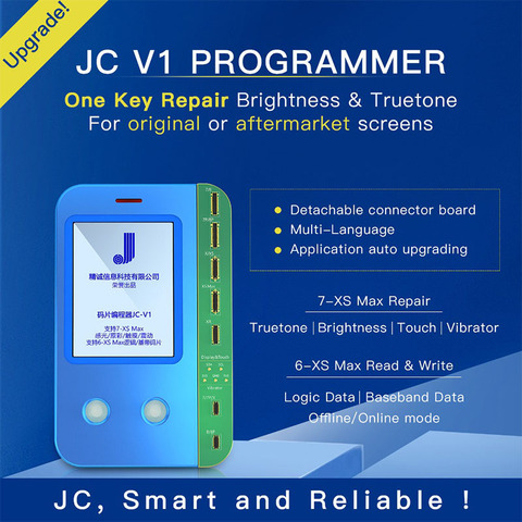 JC V1 EEPROM programmeur pour iPhone 7 7 P 8 8 P X XR XS MAX photosensible/couleur d'origine/tactile vibrateur réparation carte logique lire ► Photo 1/6