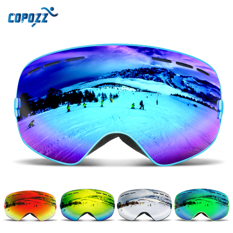 COPOZZ marque Ski lunettes hommes femmes Snowboard lunettes lunettes pour Ski UV400 Protection Ski neige lunettes Anti-buée Ski masque ► Photo 1/6