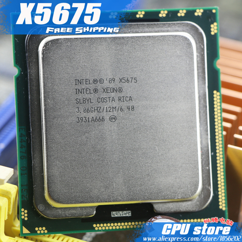 Intel Xeon X5675 processeur d'unité centrale/3.06GHz /LGA1366/12MB L3 95W Cache/Six cœurs/CPU de serveur, livraison gratuite, il y a, vente X5680 ► Photo 1/3