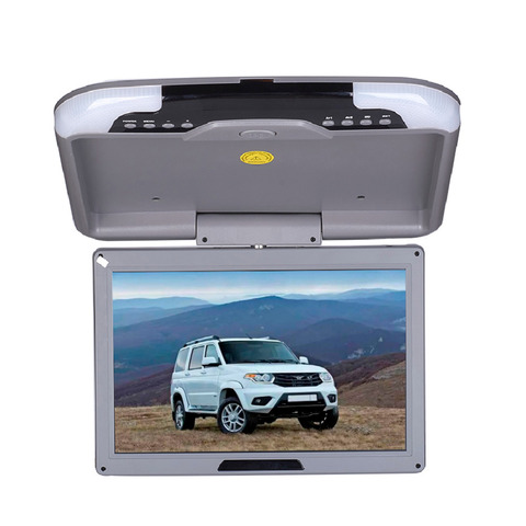 Moniteur de 13 pouces avec écran LCD pour voiture, moniteur rabattable pour montage sur toit en couleur ► Photo 1/6