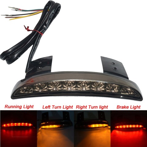 Moto feu arrière lampes clignotant gauche droite arrière garde-boue bord frein feu arrière pour Harley Touring Sportster XL 883 1200 Led ► Photo 1/6