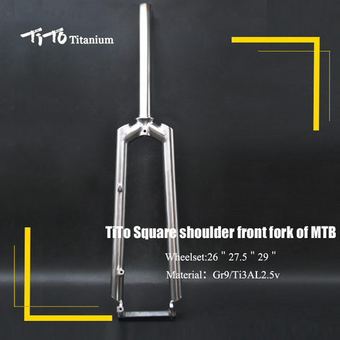 TiTo-fourche de vélo de vtt Gr.9 en titane, épaule carrée de frein PM/ IS/ V ► Photo 1/6